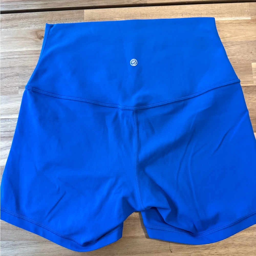 CRZ YOGA Women's High-Waisted Blue Shorts